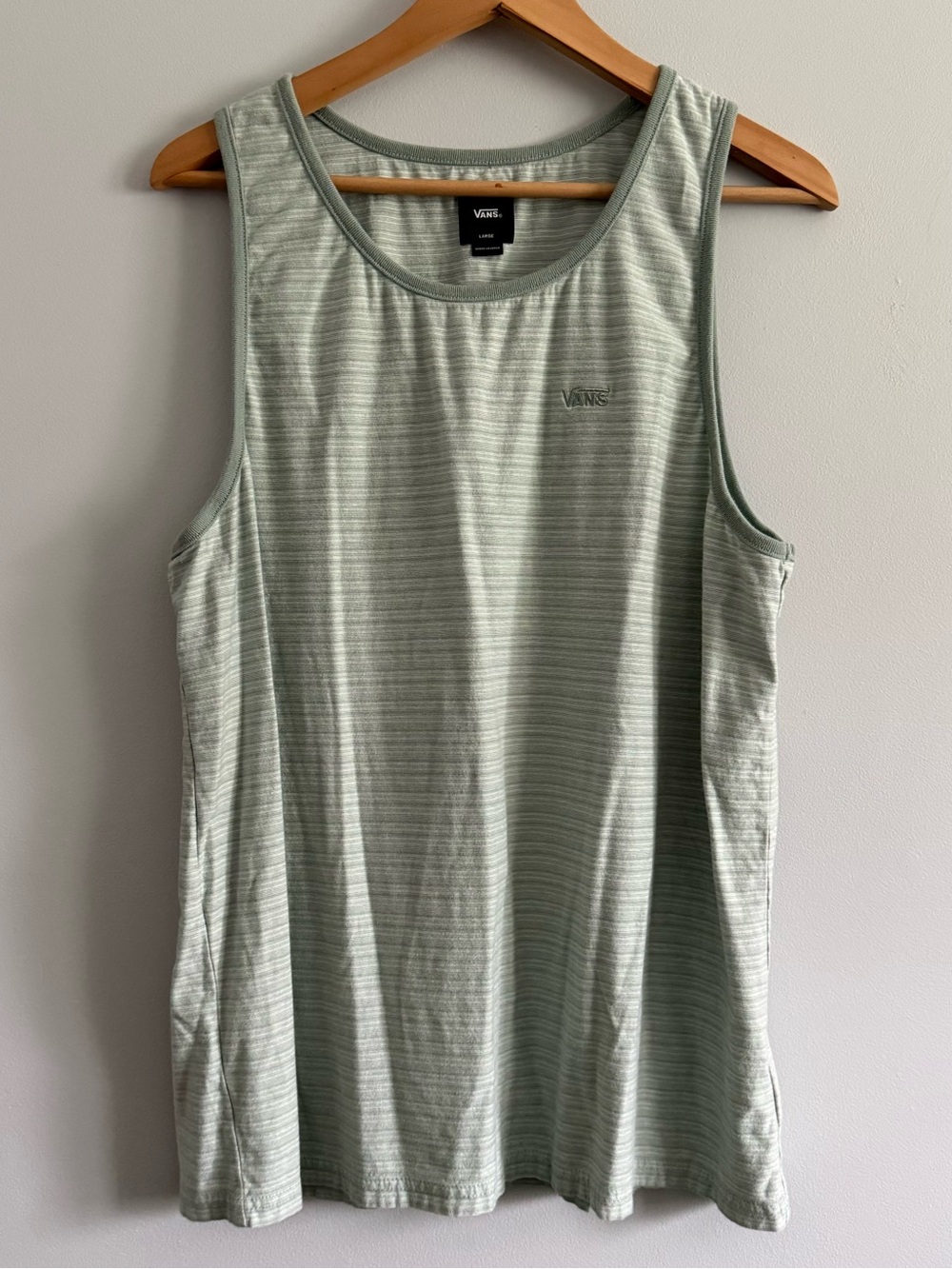 Vans Sage Green Striped Tank Top